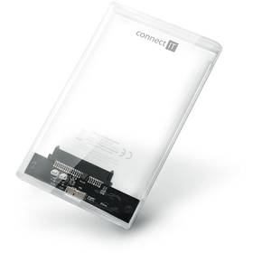 Connect IT ToolFree CLEAR externý box pre HDD 2,5" SATA, USB 3.0 (CEE-1300-TT)