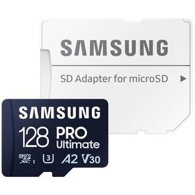 Samsung Micro SDXC PRO Ultimate 128GB UHS-I U3 (200R/130W) + SD adaptér (MB-MY128SA/WW)