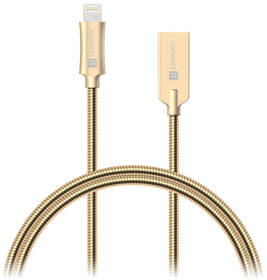 Connect IT Wirez Steel Knight USB/Lightning, ocelový, opletený, 1m (CCA-4010-GD) zlatý (zánovní 8801516778)