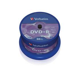 Verbatim DVD+R 4,7GB, 16x, 50cake (43550)