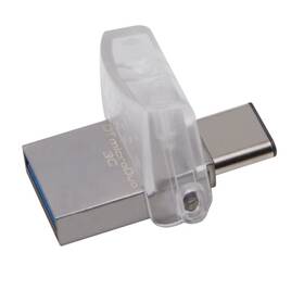 Kingston DataTraveler MicroDuo 3C 32GB OTG USB-C/USB 3.1 (DTDUO3C/32GB) strieborný