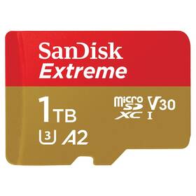 SanDisk Micro SDXC Extreme 1TB UHS-I U3 (190R/130W) + adaptér (SDSQXAV-1T00-GN6MA)