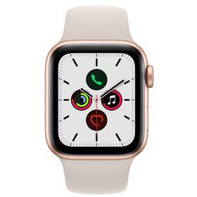 Apple Watch SE GPS, 40mm pouzdro ze zlatého hliníku - hvězdně bílý sportovní řemínek (MKQ03VR/A) (zánovní 8801423723)