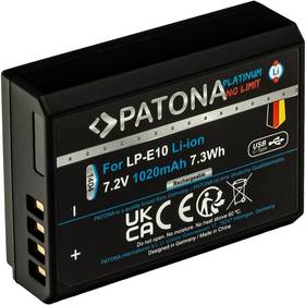 PATONA pro foto Canon LP-E10 1020mAh Li-Ion Platinum, USB-C (1404)