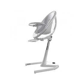 Krzesełko do karmienia Mima Moon 2G chrom z podnóżkiem Chrom/Plastik/przezroczysty