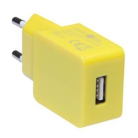 Ładowarka sieciowa Connect IT COLORZ USB, 1A (CI-599) Żółta