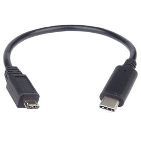 PremiumCord USB-C/Micro USB, 20 cm (kur31-02) čierny