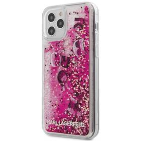 Obudowa dla telefonów komórkowych Karl Lagerfeld Liquid Glitter Charms na Apple iPhone 12 Pro Max (KLHCP12LROPI) Różowy 