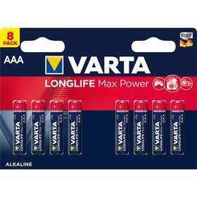 Batéria alkalická Varta Longlife Max Power AAA, LR03, blistr 8ks (4703101418)