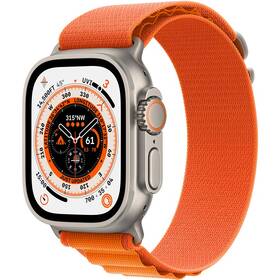 Apple Watch Ultra GPS + Cellular, 49mm titánové puzdro - oranžový alpský ťah - M (MQFL3CS/A)