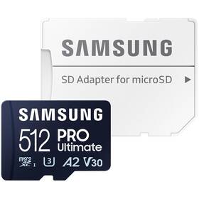 Samsung Micro SDXC PRO Ultimate 512GB UHS-I U3 (200R/130W) + SD adaptér (MB-MY512SA/WW)