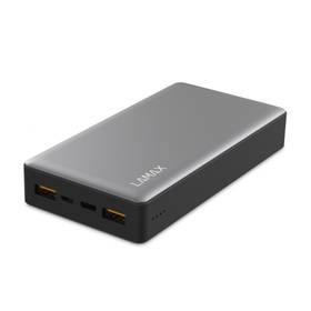 Powerbank LAMAX 20 000 mAh, USB-C PD, QC 3.0 (LM20000FC) Srebrna