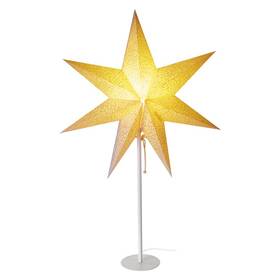 Dekoracja LED EMOS vánoční hvězda papírová s bílým stojánkem, 45 cm, vnitřní (DCAZ14)