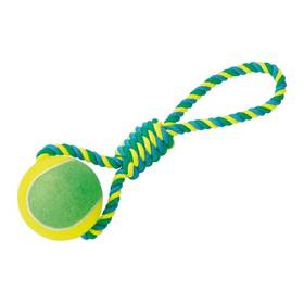 Zabawka dla zwierząt Nobby Rope Toy XXL 10cm piłeczka tenisowa do aportowania Niebieska/Żółta/Zielona