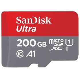 Paměťová karta SanDisk Micro SDXC Ultra Android 200GB UHS-I U1 (120R/20W) + adapter (SDSQUA4-200G-GN6MA)