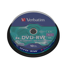 Verbatim DVD-RW 4,7GB, 4x, 10-cake (43552)
