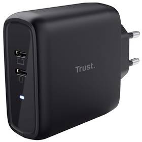 Zasilacz Trust Maxo 65 W 2xUSB-C (25380) Czarny