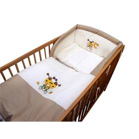 Pościel do łóżeczka dla dziecka Cosing De LUXE design včelka - hnědý lem