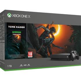 Herní konzole Microsoft Xbox One X 1 TB + Shadow of the Tomb Raider (CYV-00105)