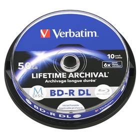 Verbatim M-DISC BD-R DL 50GB, 6x, printable, spindle 10 ks (43847)