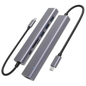 Spello by Epico USB-C Slim 7v1 (9915111900088) stříbrný