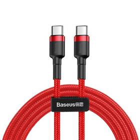 Baseus Cafule USB-C/USB-C, PD 2.0 60W, 2m (CATKLF-H09) červený