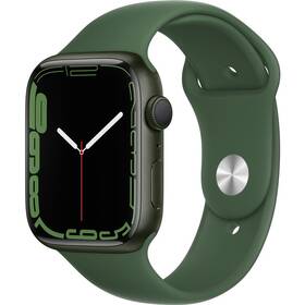 Apple Watch Series 7 GPS, 41mm púzdro zo zeleného hliníka - ďatelinovo zelený športový remienok (MKN03VR/A)