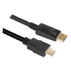Kábel GoGEN DisplayPort / HDMI, 2m, pozlacený (DPHDMI200MM01) čierny