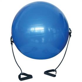 Piłka gimnastyczna Brotherr z gumowymi ekspanderami - 650 mm