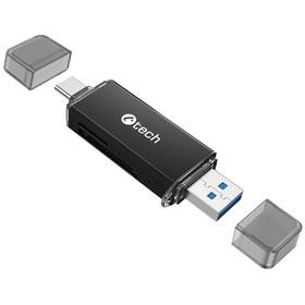 Čítačka pamäťových kariet C-Tech UCR-02-AL, USB 3.0/USB-C, SD/micro SD (UCR-02-AL)