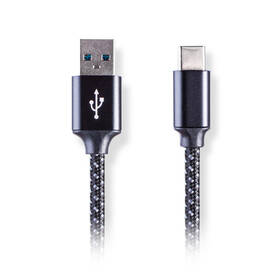 Kábel AQ USB/USB-C, 1m (xpc67010) čierny