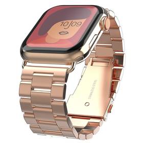 Pasek wymienny Swissten na Apple Watch, kovový, 38/40 mm (46000303) Różowy /Złoty