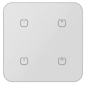 Kontroler iNELS dotykový skleněný, oblé hrany, 4 tlačítka (RFGB-240/W) Biały