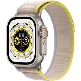 Apple Watch Ultra GPS + Cellular, 49mm titánové puzdro - žlto-béžový trailový ťah - S/M (MNHK3CS/A)