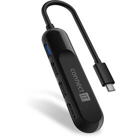 Connect IT USB-C/USB 3.2, 3x USB 2.0 (CHU-5000-BK) čierny