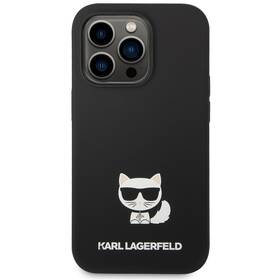 Karl Lagerfeld Liquid Silicone Choupette na Apple iPhone 14 Pro (KLHCP14LSLCTBK) čierny