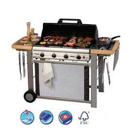 Grill ogrodowy Campingaz ADELAIDE 4 CLASSIC DELUXE - kovový podvozek, 21 kW, grilovací rošt 3540 cm2 + vařič