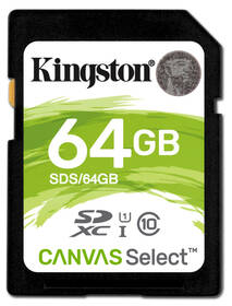 Kingston Canvas Select SDXC 64GB UHS-I U1 (80R/10W) (SDS/64GB) (vráceno - použito 8800646975)