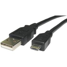 AQ Micro USB - USB 2.0 A kabel, M/ M, 1,8 m (xaqcc64018) černý