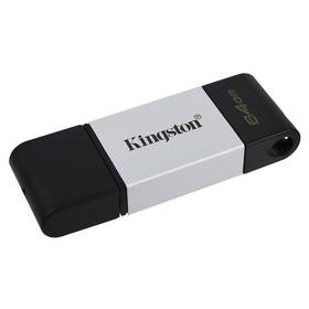 Pendrive, pamięć USB Kingston DataTraveler 80 64GB, USB-C (DT80/64GB) Czarny/Srebrny