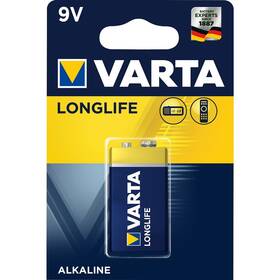 Baterie alkaliczne Varta Longlife 9V, 6LP3146, blistr 1ks (4122101411)