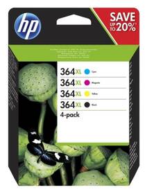 HP 364XL Combo pack 4x 550 stran, CMYK (N9J74AE) (poškozený obal 8801414803)