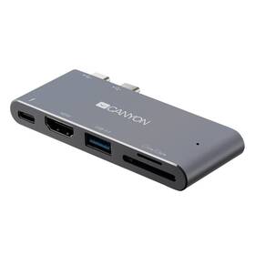 Dokovací stanice Canyon Thunderbolt 3/USB, HDMI 4K, SD/TF čtečka (CNS-TDS05DG)