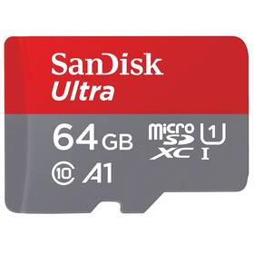 SanDisk Micro SDXC Ultra Android 64GB UHS-I U1 (120R/20W) + adapter (SDSQUA4-064G-GN6MA) (jako nové 8801540590)