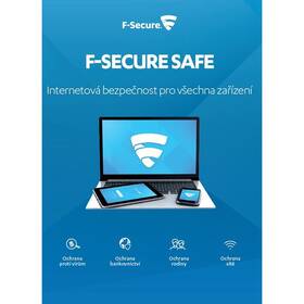 F-Secure SAFE, 3 zařízení / 6 měsíců (FCFXBR1N001XN) (lehce opotřebené 8801433884)