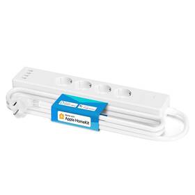 Meross Smart WiFi Smart Strip (HomeKit), 4× zásuvka, 4× USB, 1,8 m (MSS425FHKEU) bílý