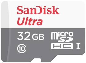 Karta pamięci SanDisk Micro SDHC Ultra 32GB UHS-I U1 (80R/48W) (SDSQUNS-032G-GN3MN) Szara