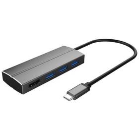 PremiumCord USB-C/ HDMI, 3x USB 3.0 (ku31hdmi06) šedý (vráceno - použito 8801149448)