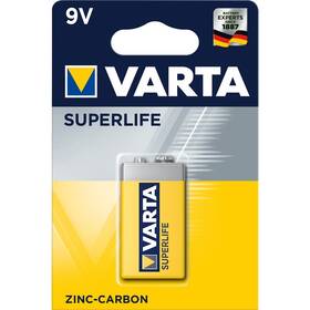 Bateria cynkowo-węglowa Varta Superlife 9V, 6F22, blistr 1ks (2022101411)