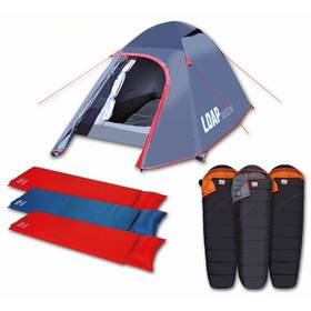 Zestaw namiotowy Loap QUICK 3 dla 3 osób + 3 x śpiwór + 3 x samonadmuchująca karimata